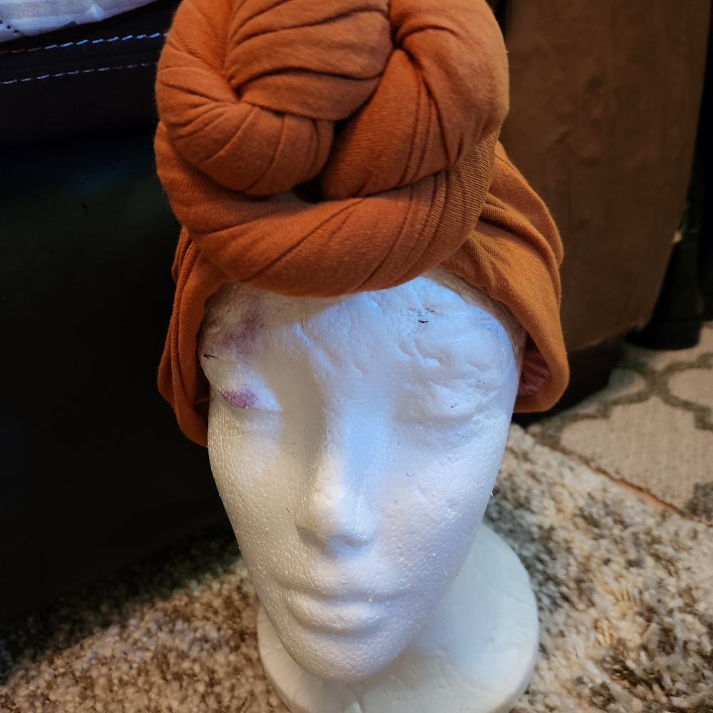 Rust Orange Head Wrap M/L New